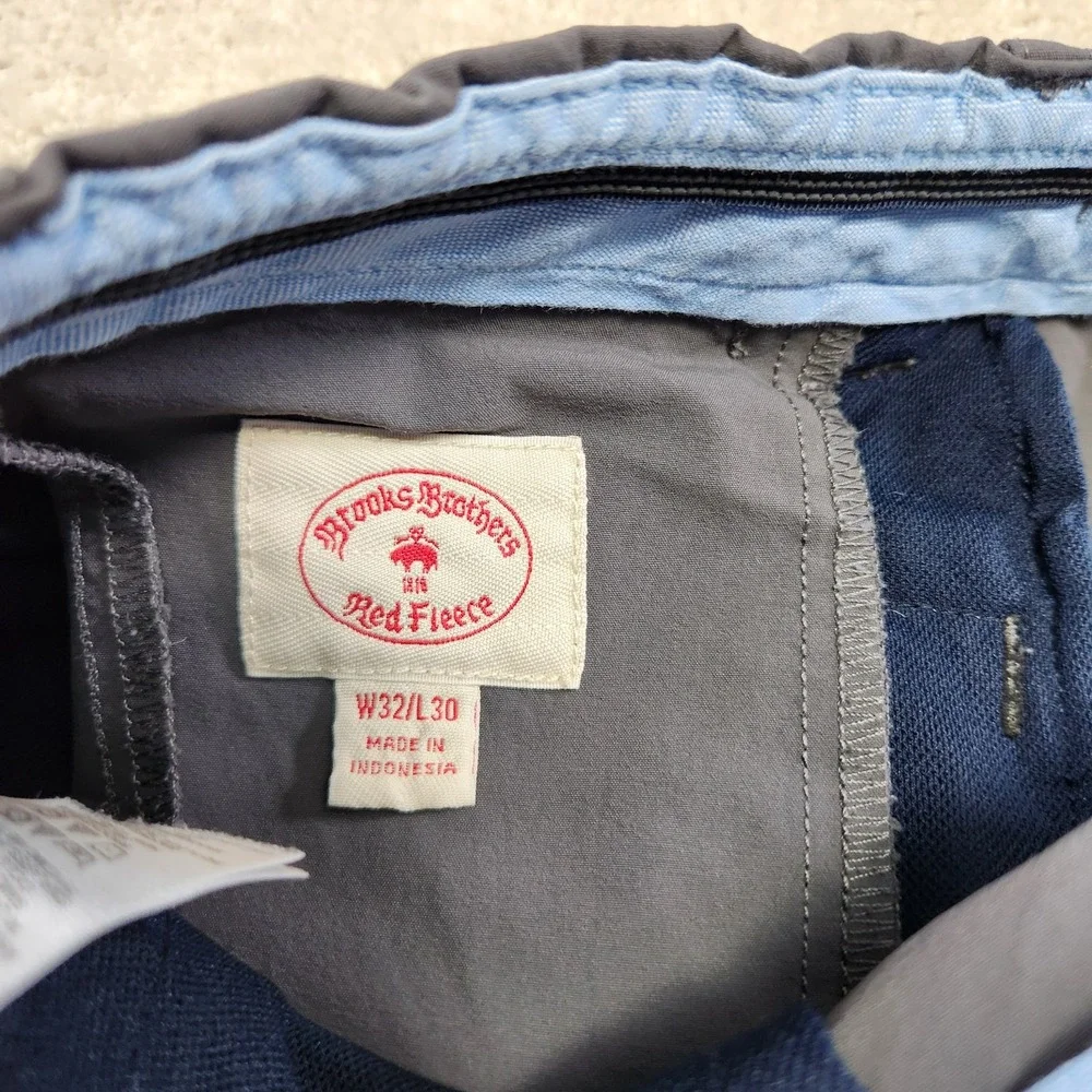Brooks Brothers Pants Men‎ 32x30 Red Fleece Performance Chino Gray Stretch